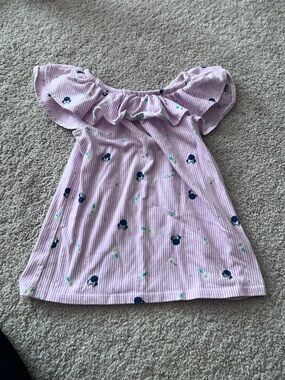 Girls Pink Ruffle Off-Shoulder Top